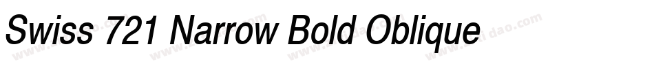 Swiss 721 Narrow Bold Oblique SWA字体转换